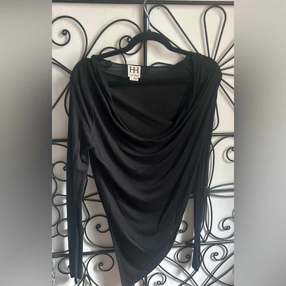 Haute Hippie cowl neck triangle top size small!